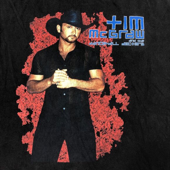 2003 Tim McGraw Country Music Tour Tee T Shirt Black Size XL B14 - Picture 2 of 6